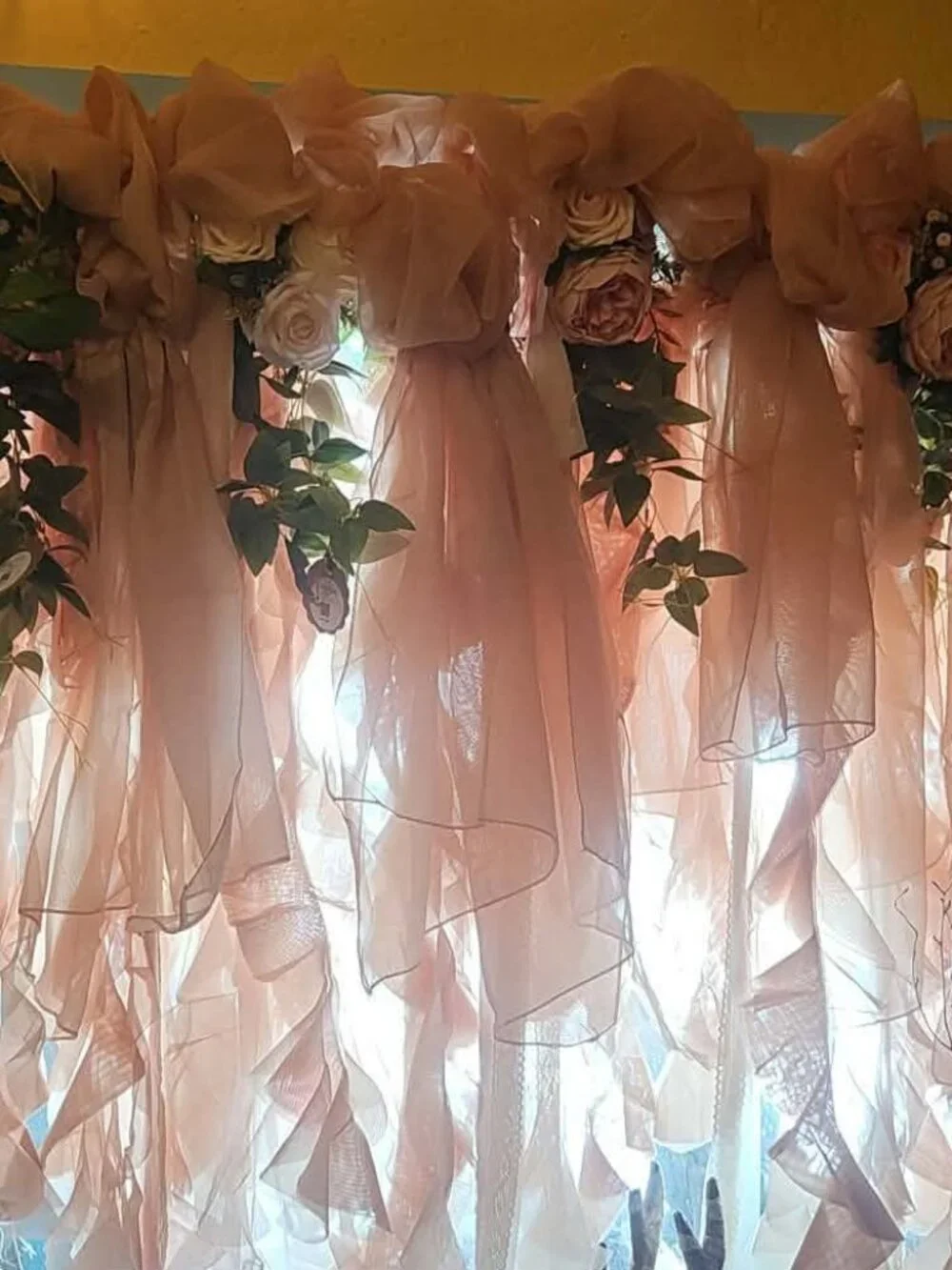 Beautiful, handmade set of 12 luxury wedding aisle/chair coverings!